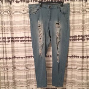 FIL brand distressed jeans plus size 22